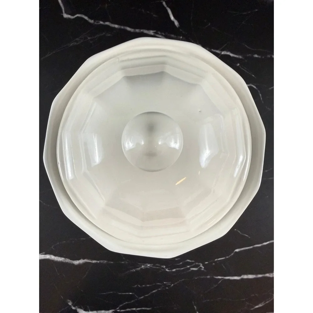 VTG Pfaltzgraff Heritage White 7in Canister with Lid READ
